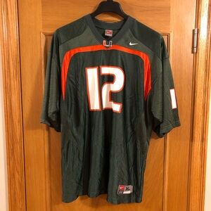 Vintage Nike Miami Hurricanes #12 NCAA Jersey Men's Size XL
